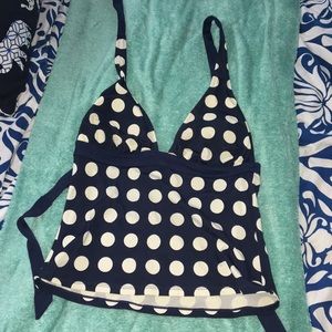 Poka dot swimsuit top